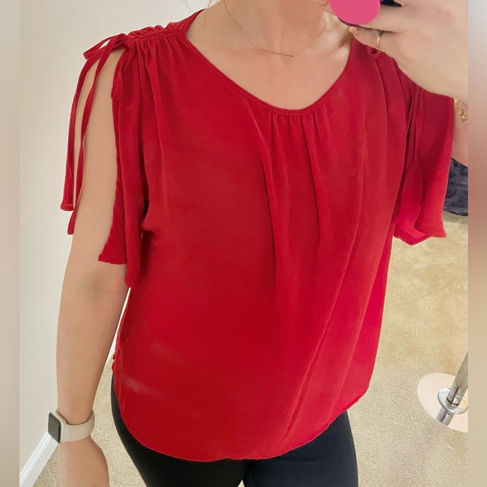 Split Sleeve Flowy Blouse